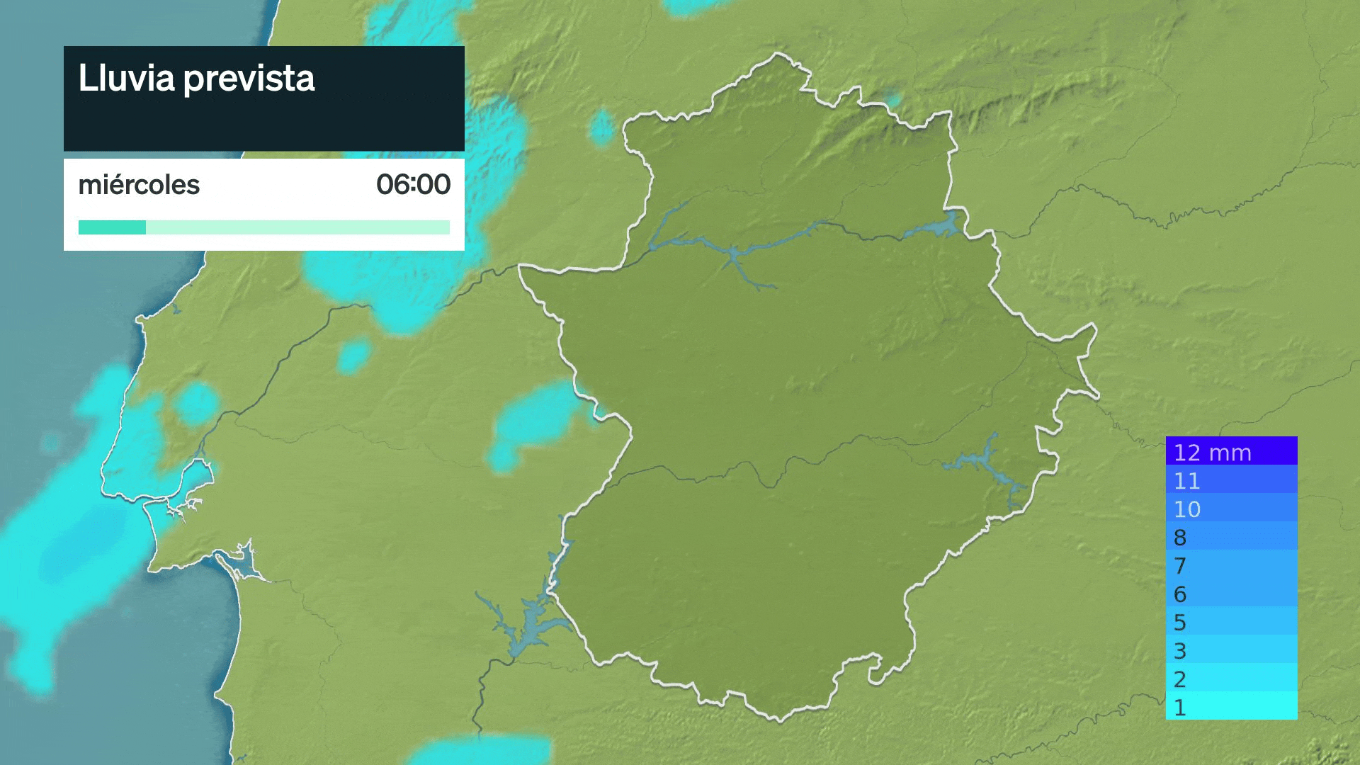 Lluvia prevista para hoy miércoles 30 de septiembre