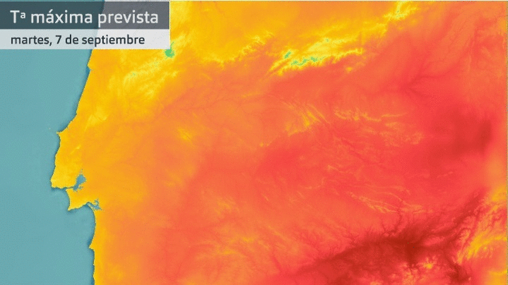 Temperatura máxima prevista para los 3 próximos días