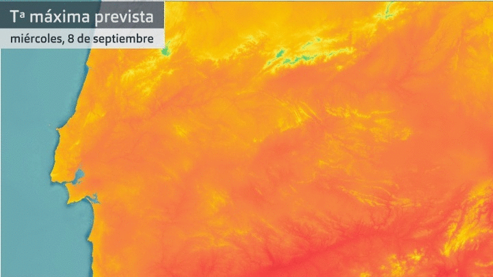 Temperatura máxima prevista para los 3 próximos días