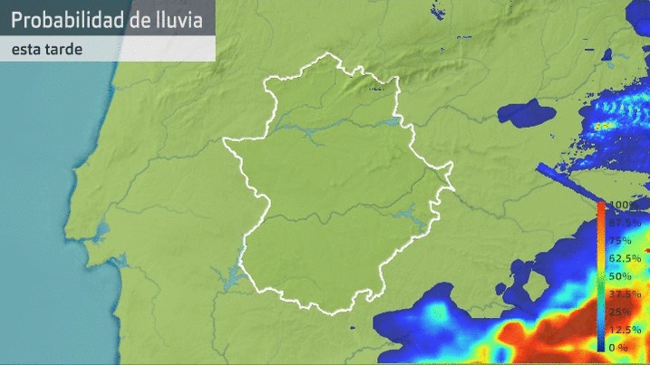 Probabilidad de lluvia para los próximos días en Extremadura