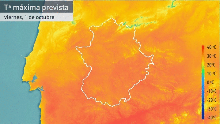 Temperatura máxima prevista para los 3 próximos días