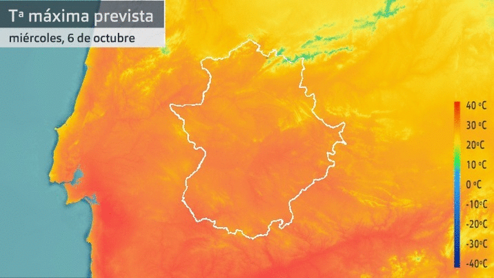 Temperatura máxima prevista para los 3 próximos días