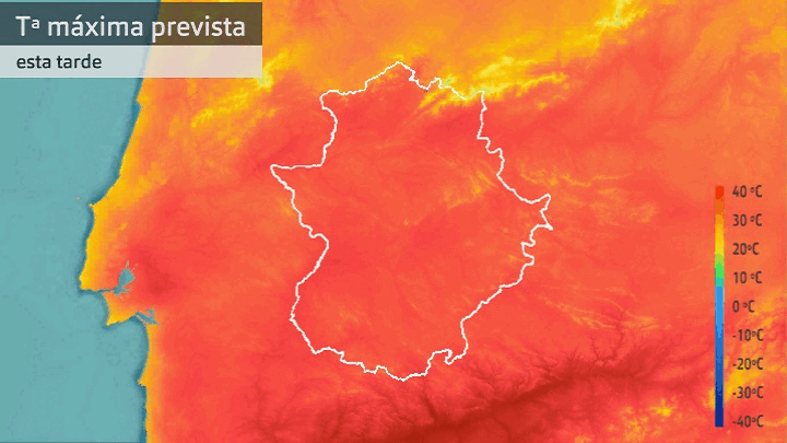 Temperatura máxima prevista para esta recta final de la semana