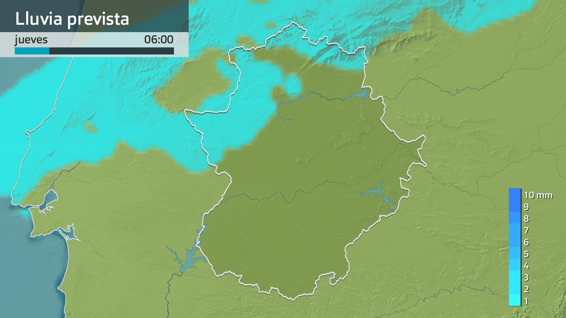 Lluvia prevista para hoy jueves 4 de diciembre