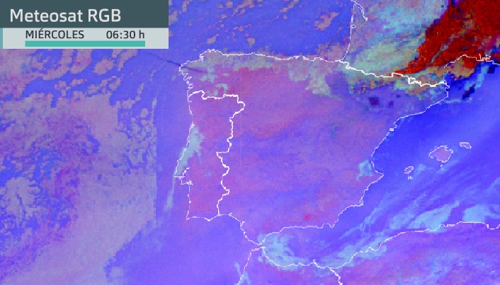 Imagen del Meteosat miércoles 28 de julio 6:30 h. Fuente: Eumetsat