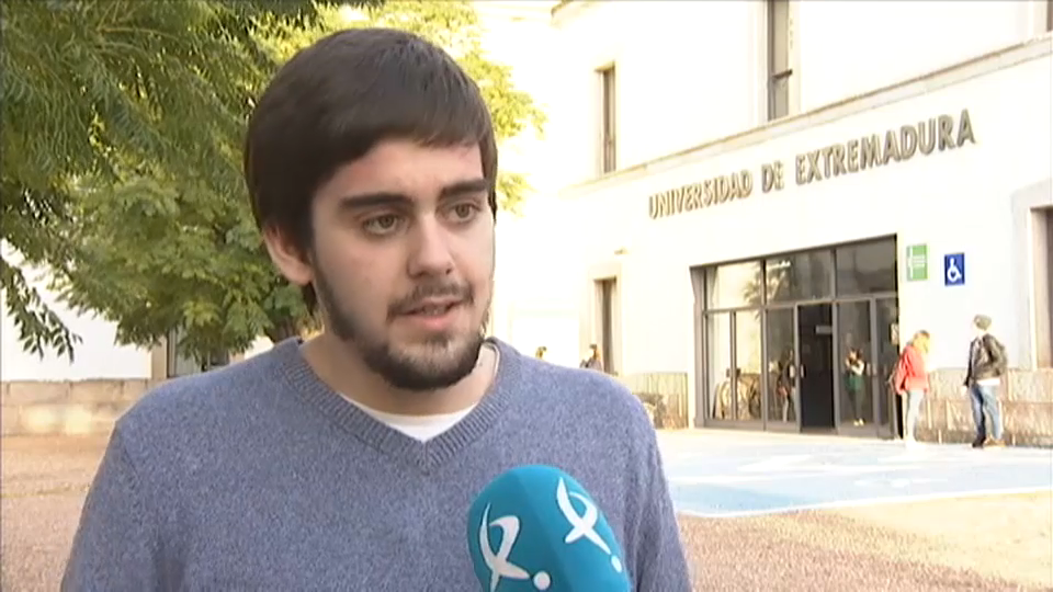 Hernán Álvarez, portavoz de la Coordinadora Estudiantil de Badajoz