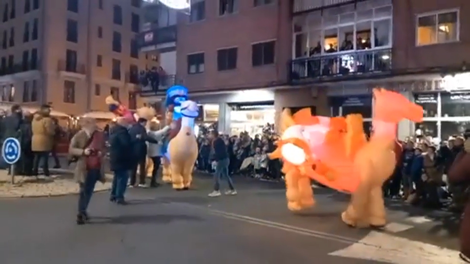 Hinchables en la cabalgata de reyes