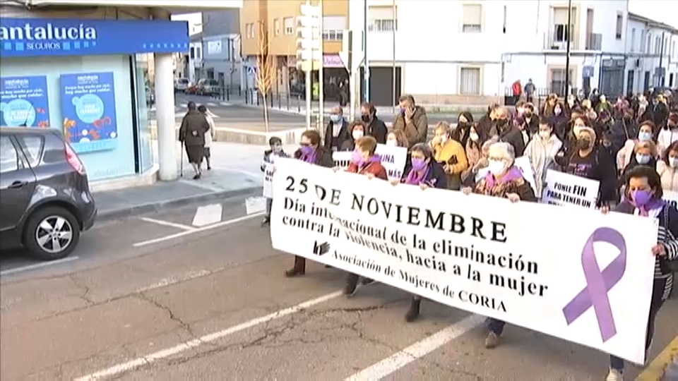 Manifestación 25N en Coria