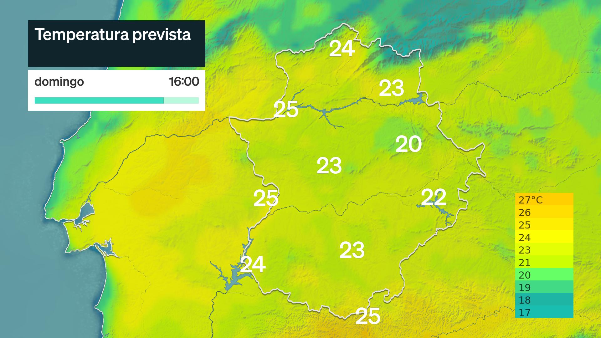 Temperatura máxima prevista