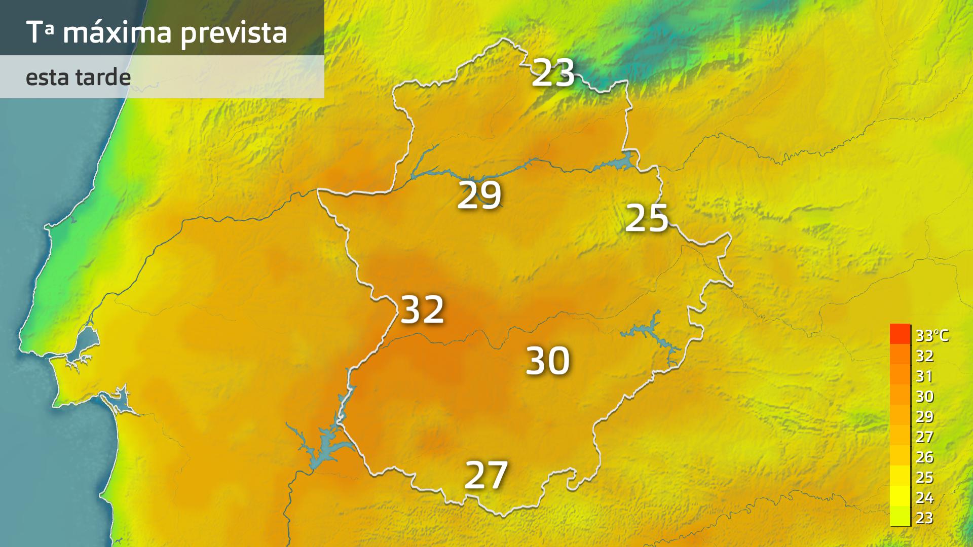 Temperatura máxima prevista para hoy martes 11 de junio