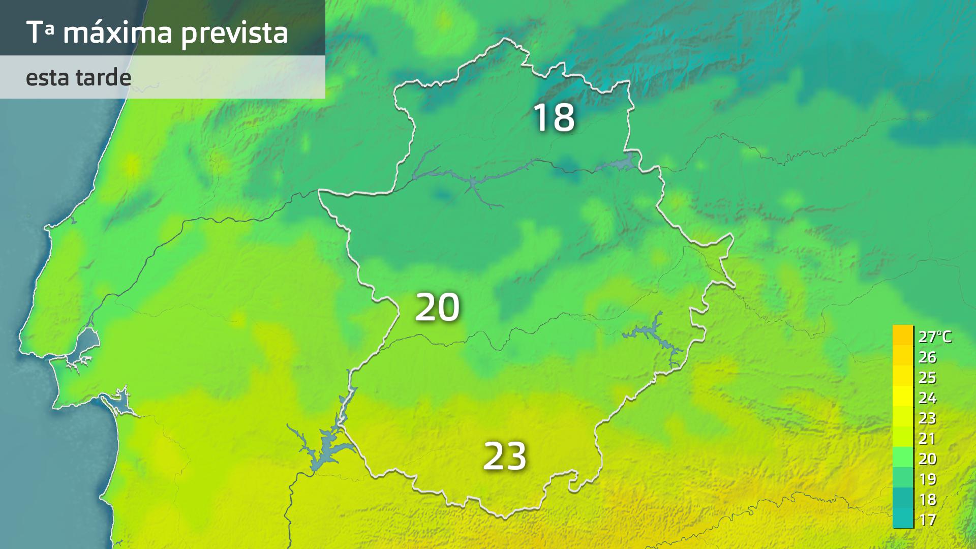 Temperatura máxima prevista para hoy miércoles 15 de noviembre