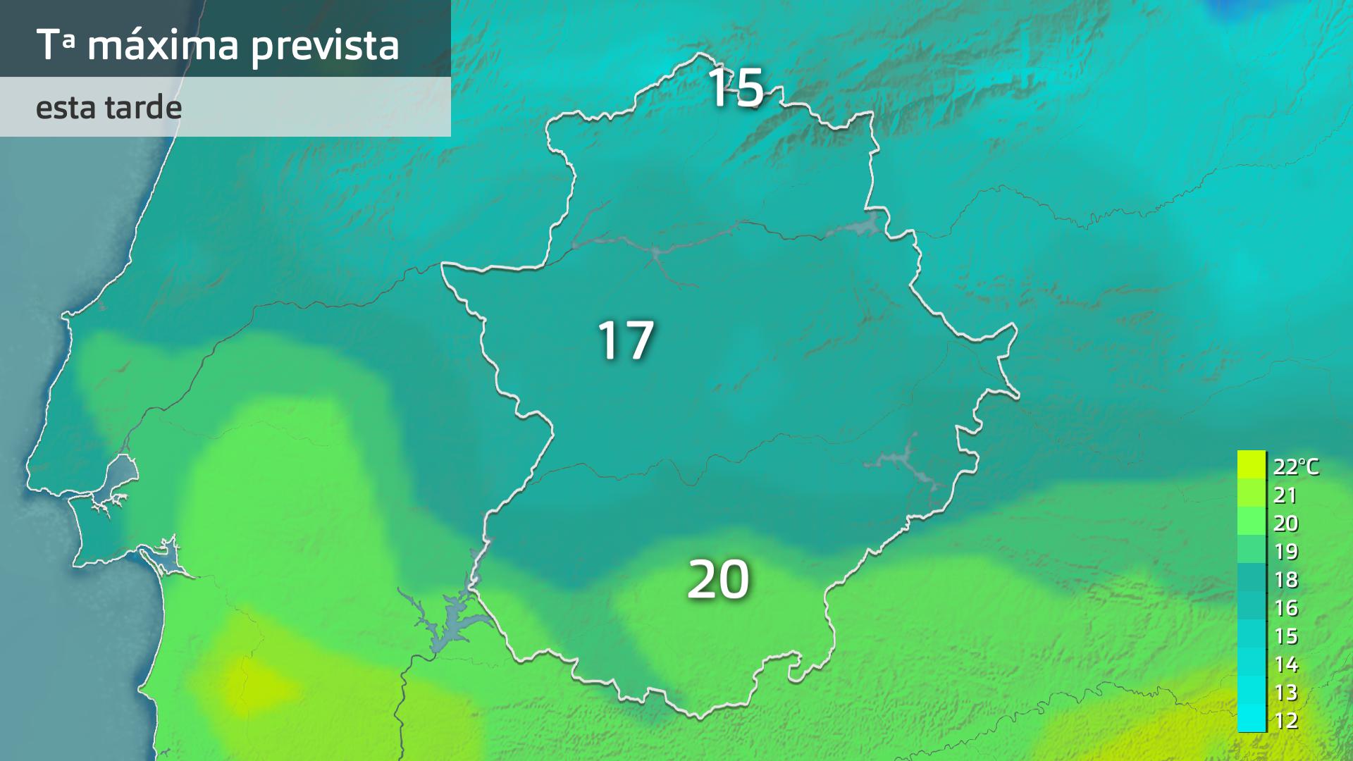 Temperatura máxima prevista para hoy lunes 11 de diciembre