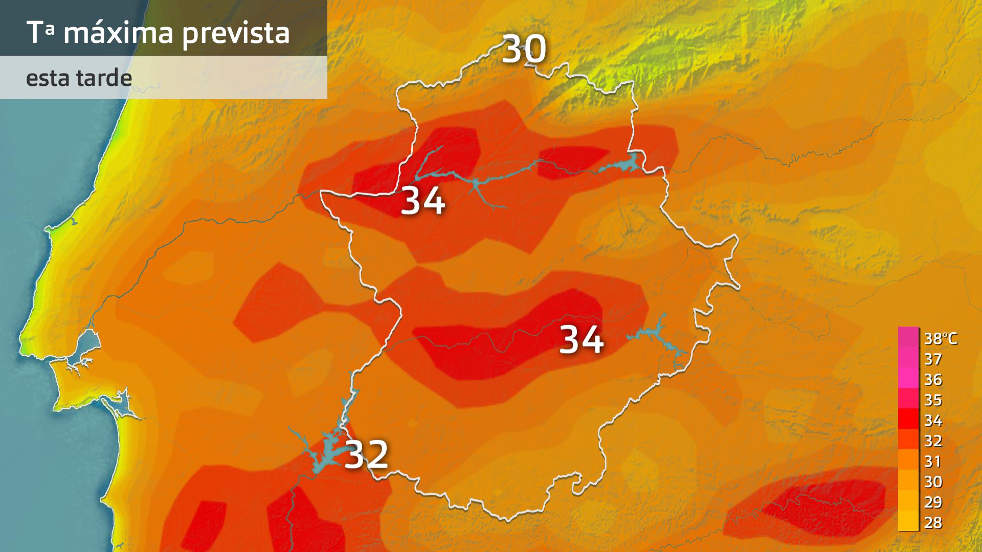 Temperatura máxima prevista para hoy miércoles 4 de octubre