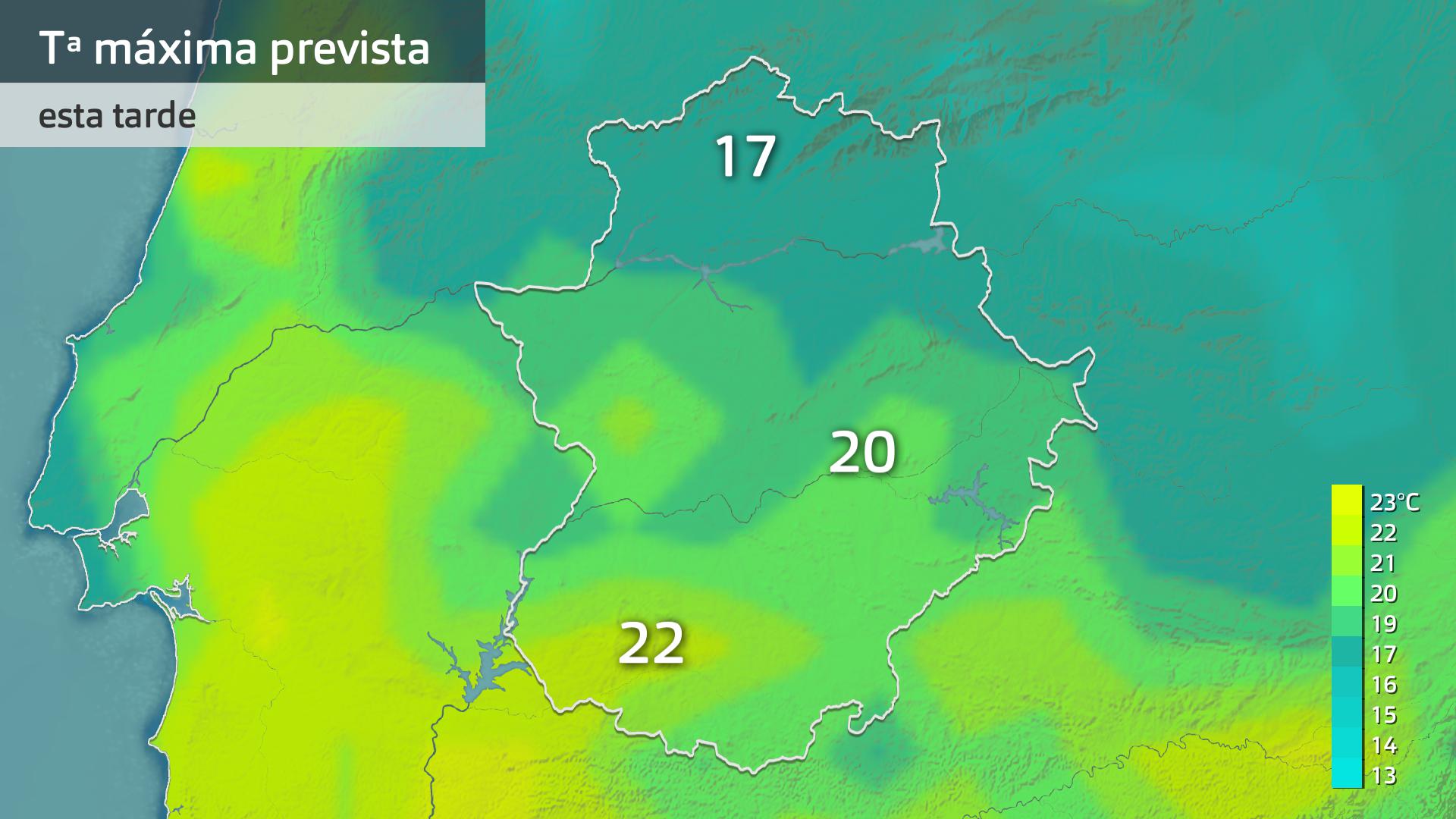 Temperatura máxima prevista para hoy miércoles 24 de enero