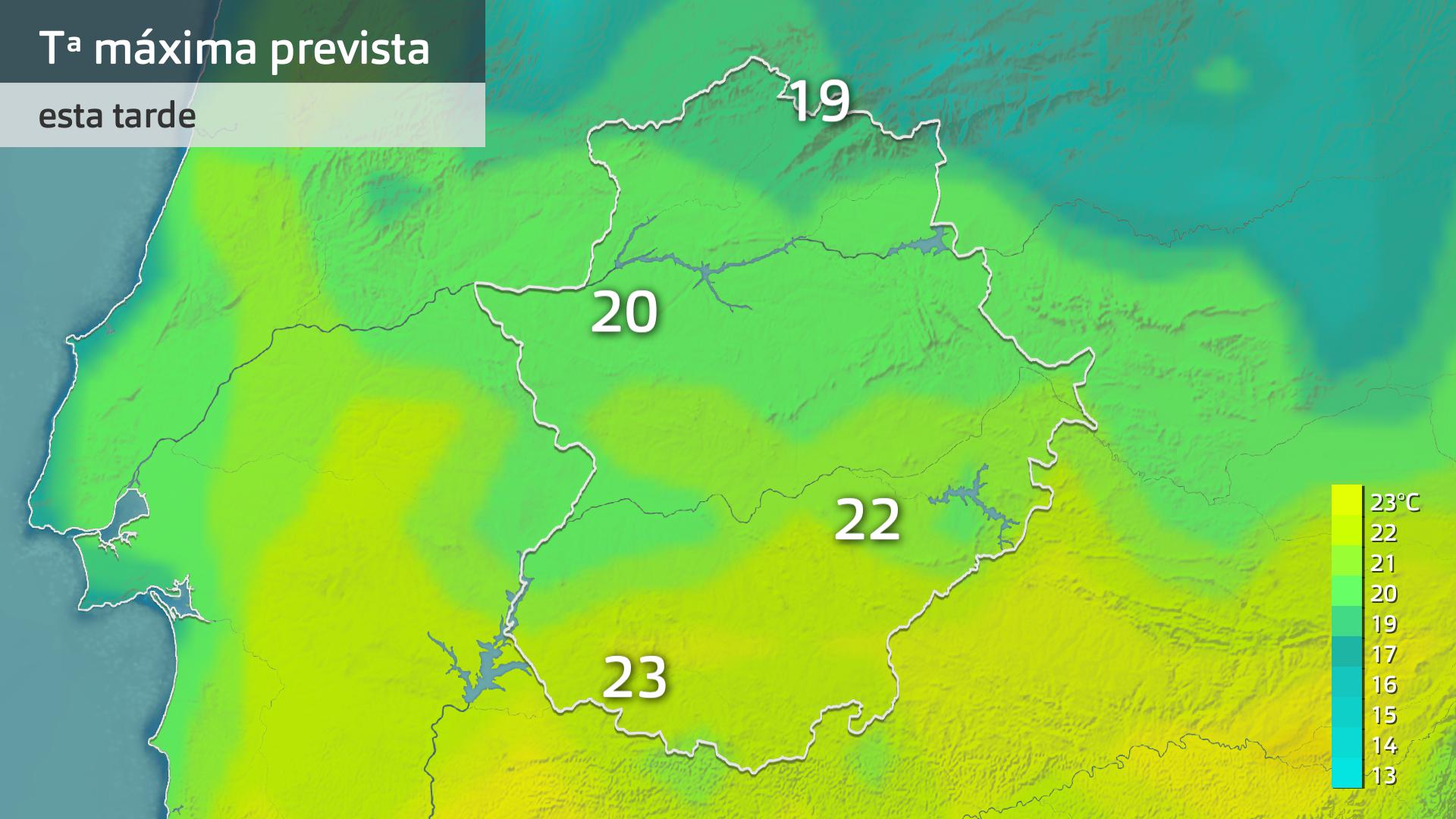 Temperatura máxima prevista para hoy jueves 25 de enero