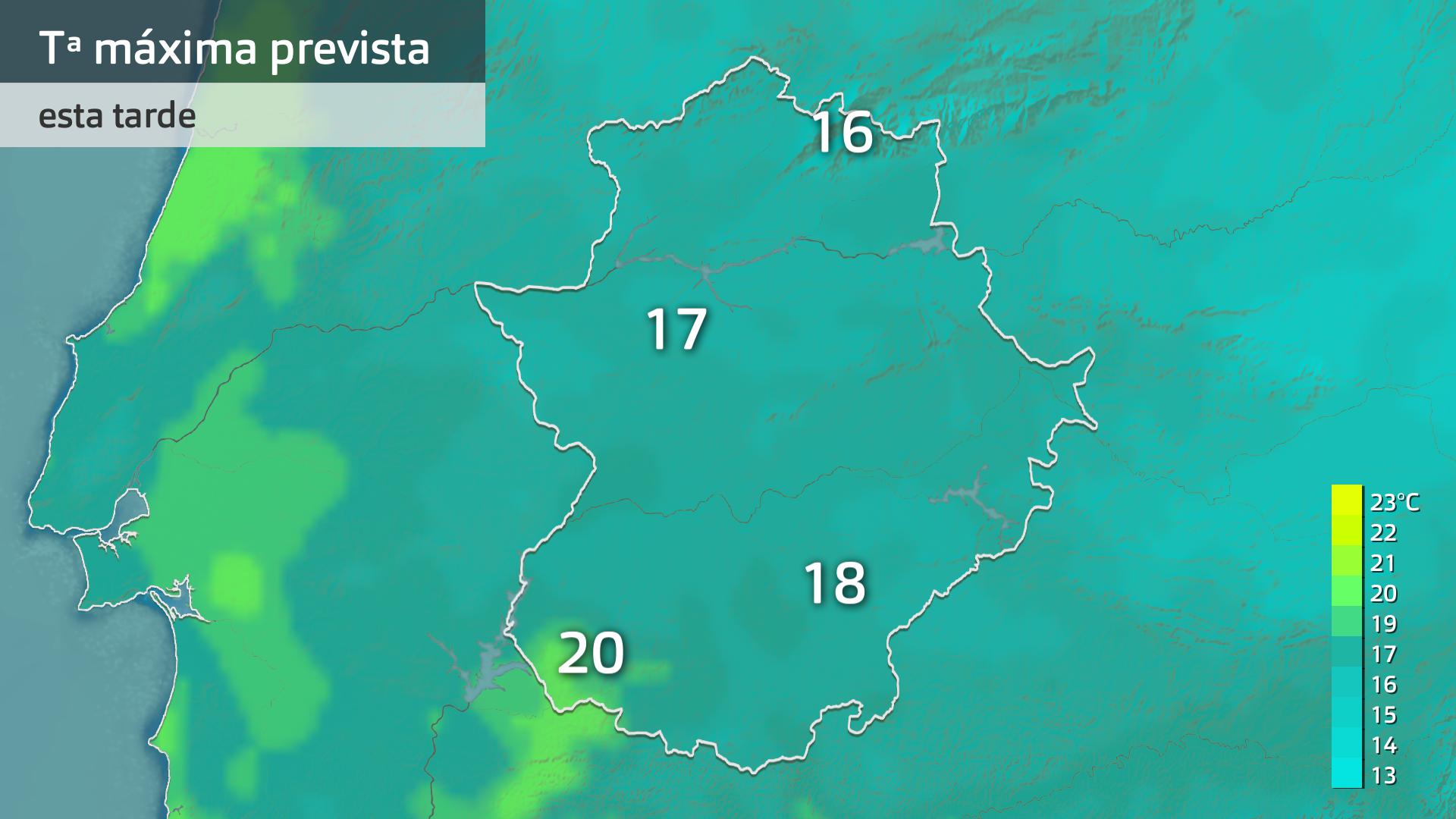 Temperatura máxima prevista para hoy miércoles 31 de enero