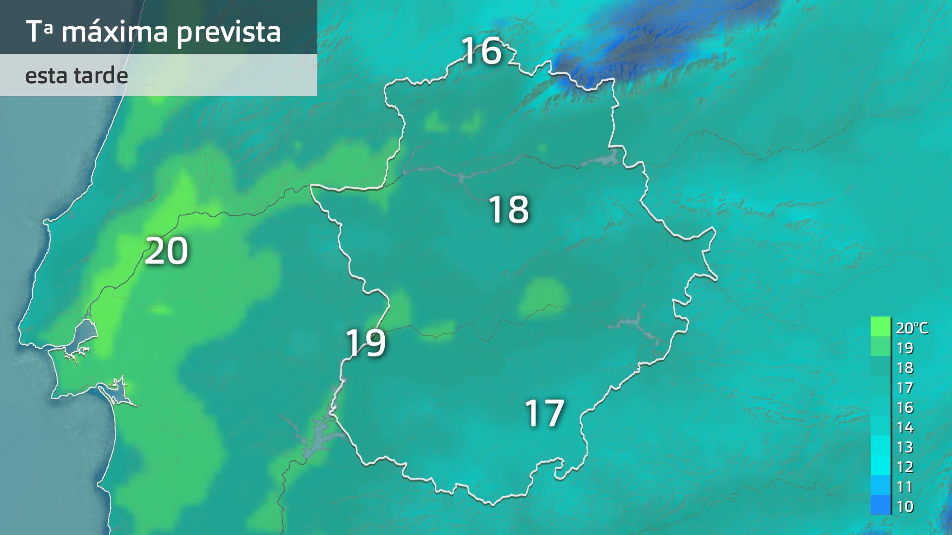 Temperatura máxima prevista para hoy martes 25 de marzo