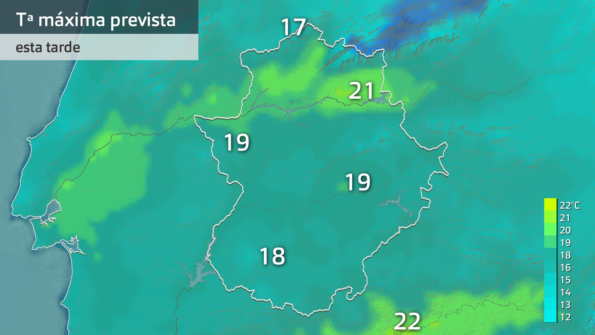 Temperatura máxima prevista para hoy jueves 27 de marzo