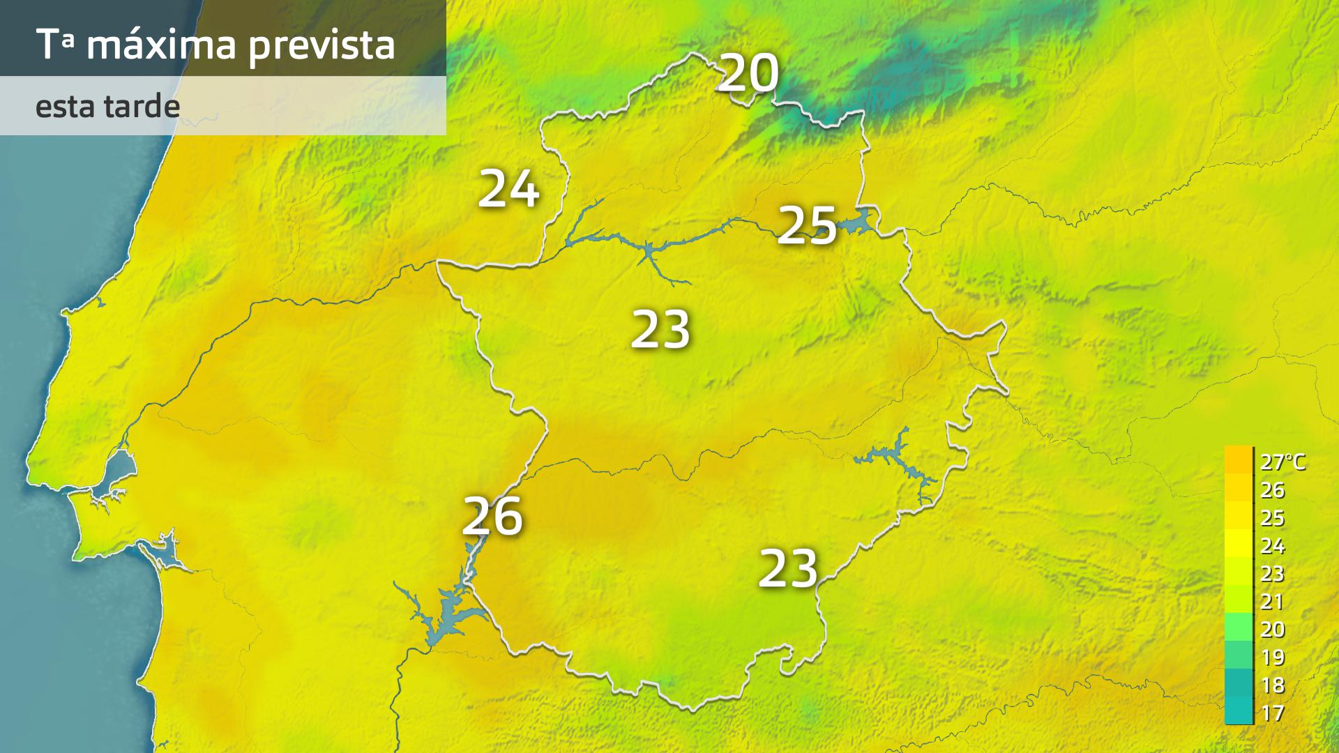 Temperatura máxima prevista para hoy lunes 31 de marzo