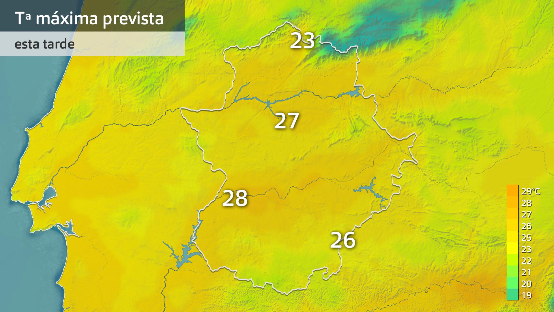 Temperatura máxima prevista para hoy martes 8 de abril