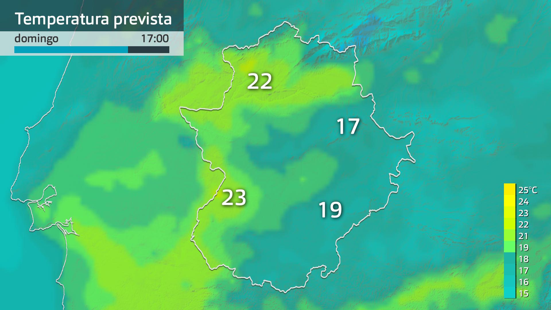 Temperatura máxima prevista