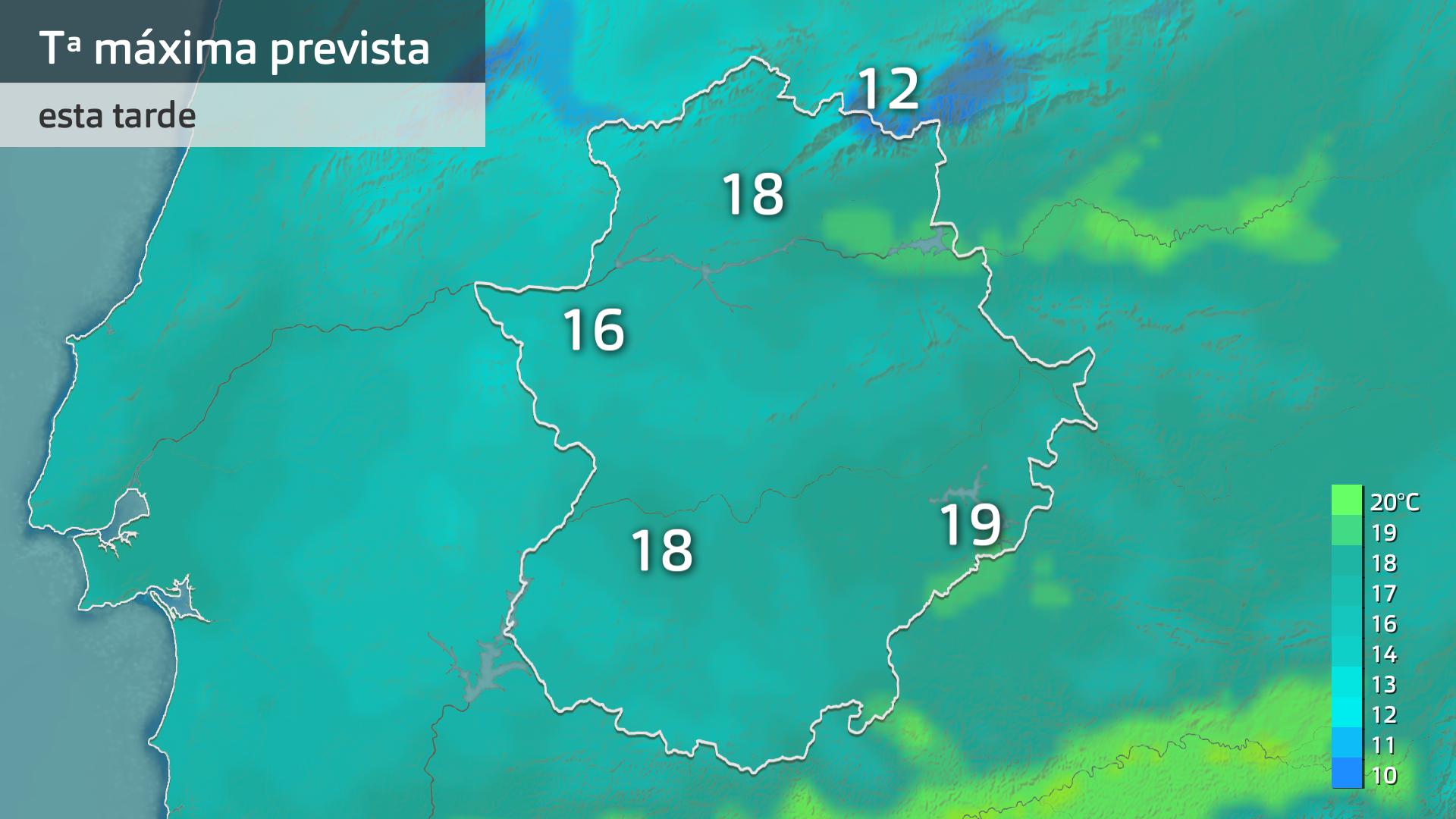 Temperatura máxima prevista para hoy lunes 21 de abril