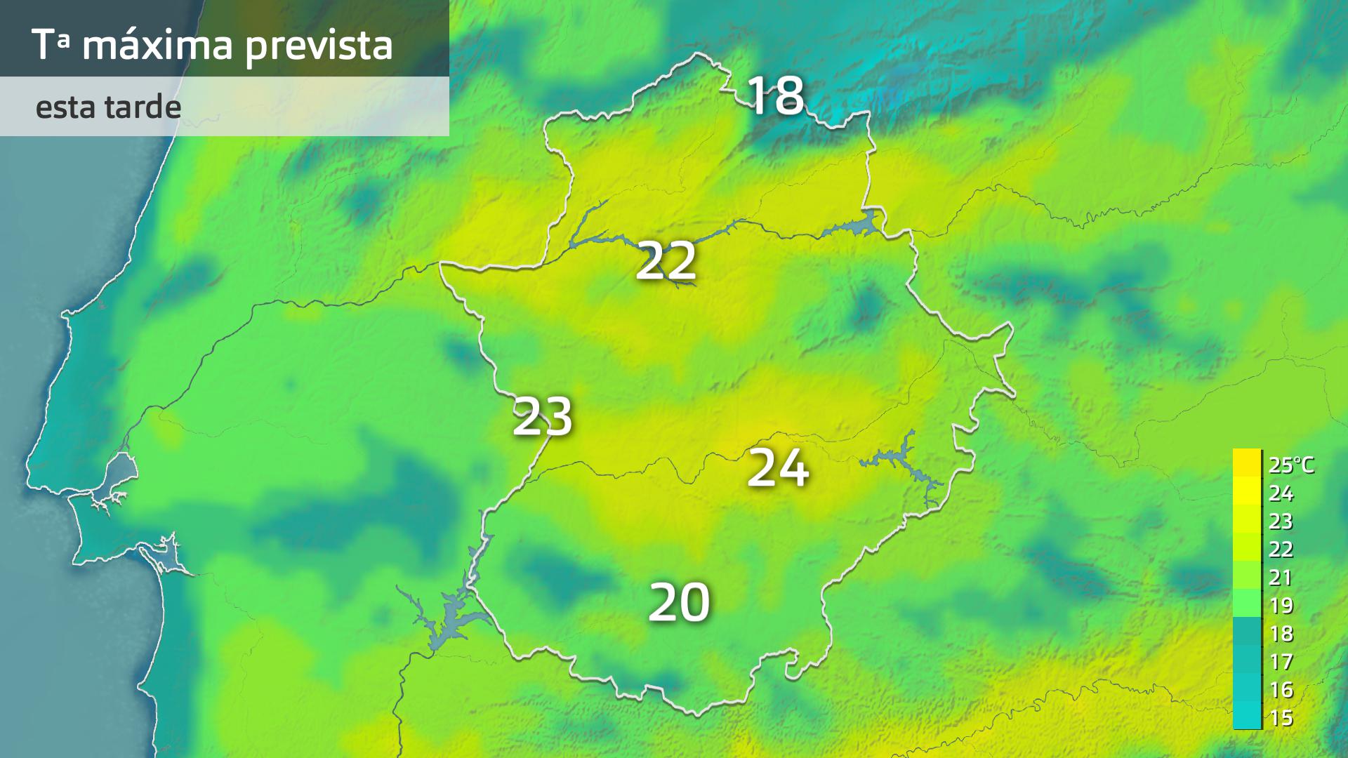 Temperatura máxima prevista para hoy miércoles 7 de mayo
