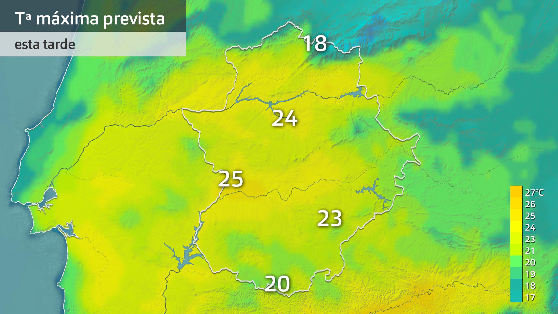 Temperatura máxima prevista para hoy jueves 15 de mayo