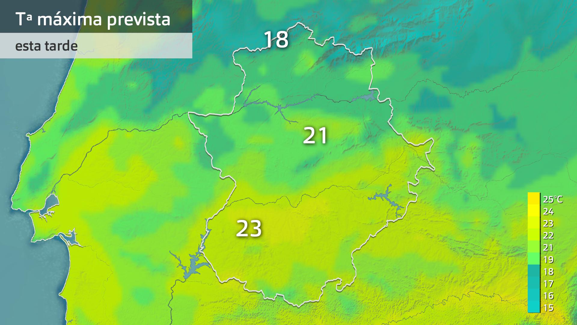 Temperatura máxima prevista para hoy miércoles 14 de febrero