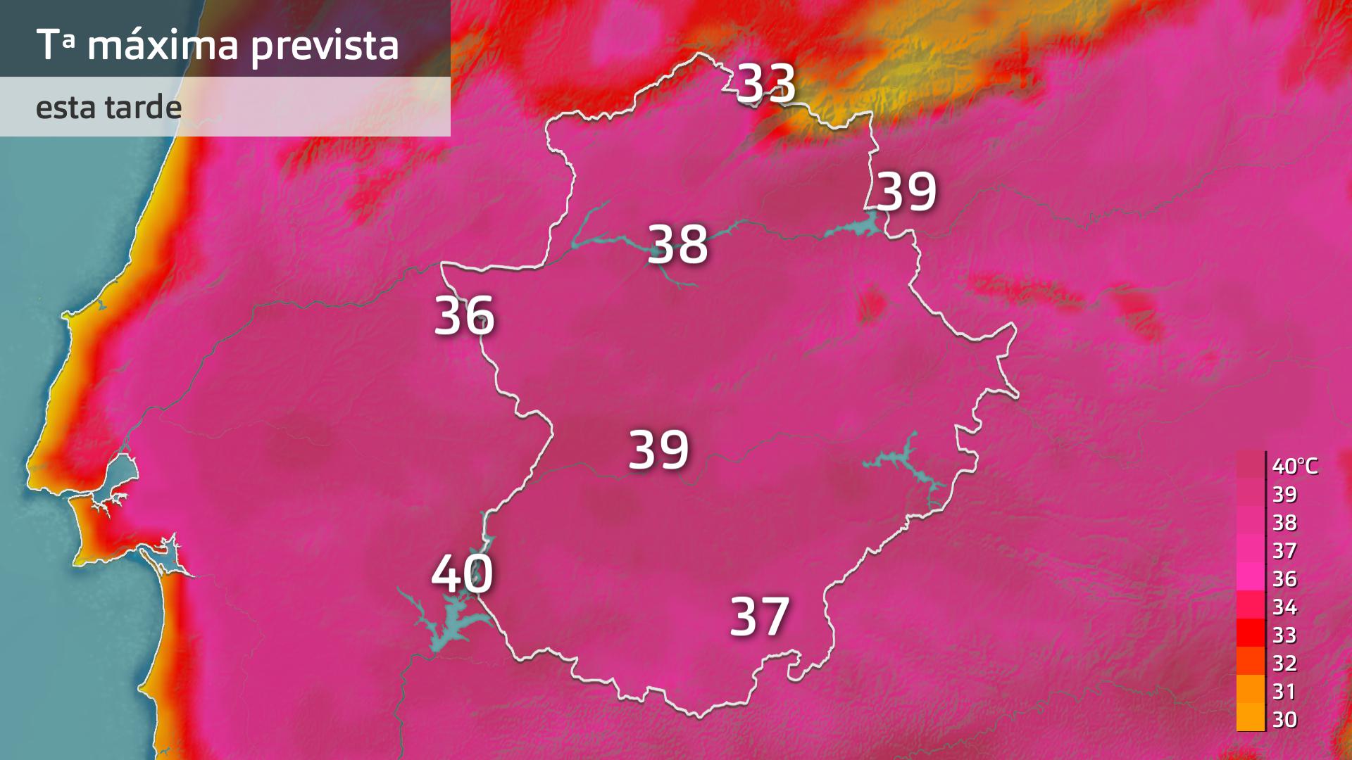Temperaturas máximas previstas para hoy lunes 16 de junio