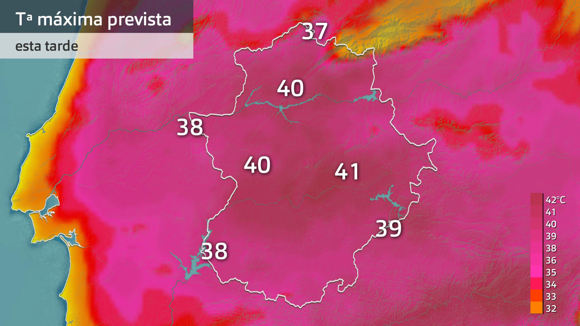 Temperatura máxima prevista para hoy jueves 3 de julio