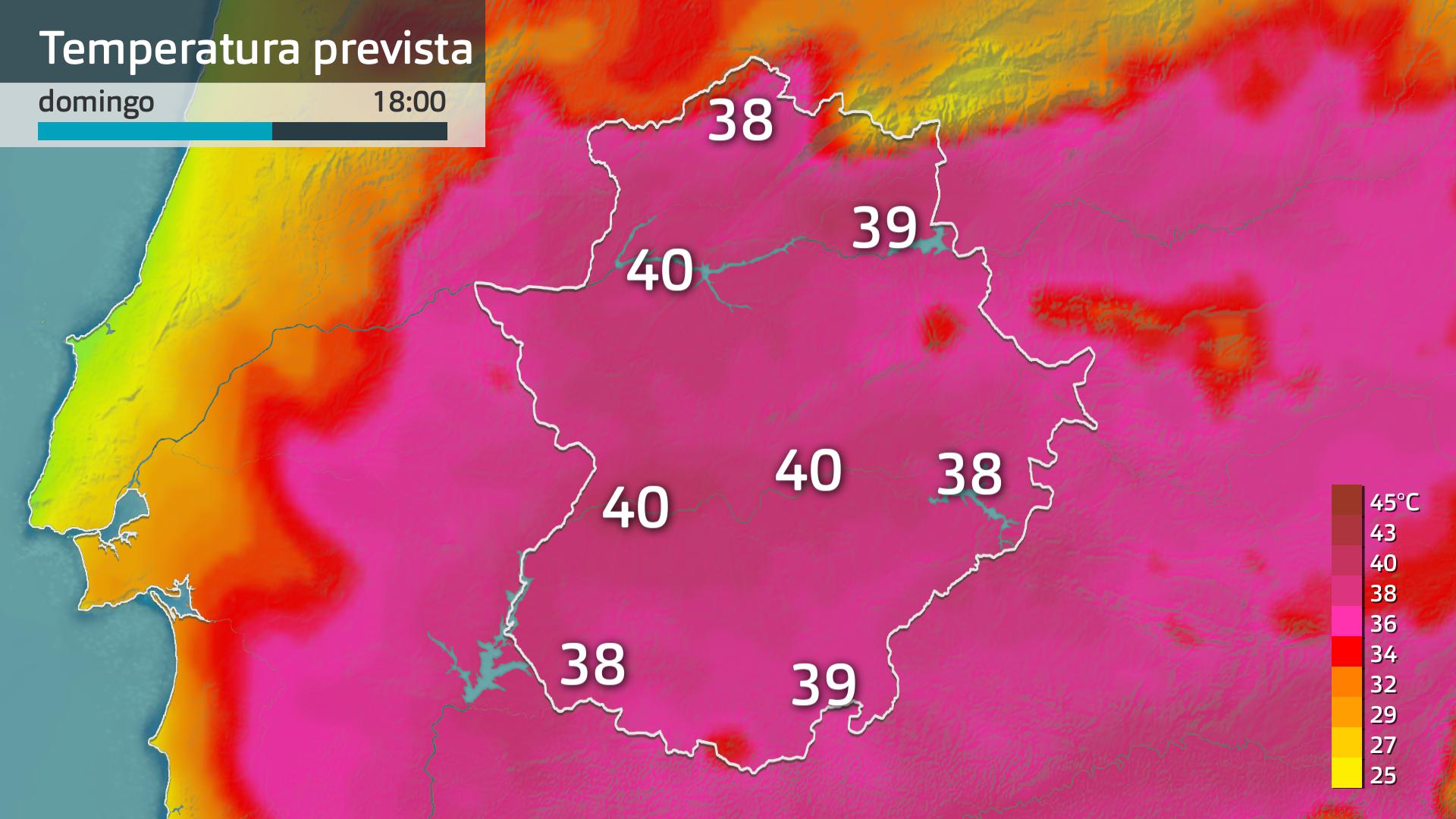 Temperatura máxima prevista