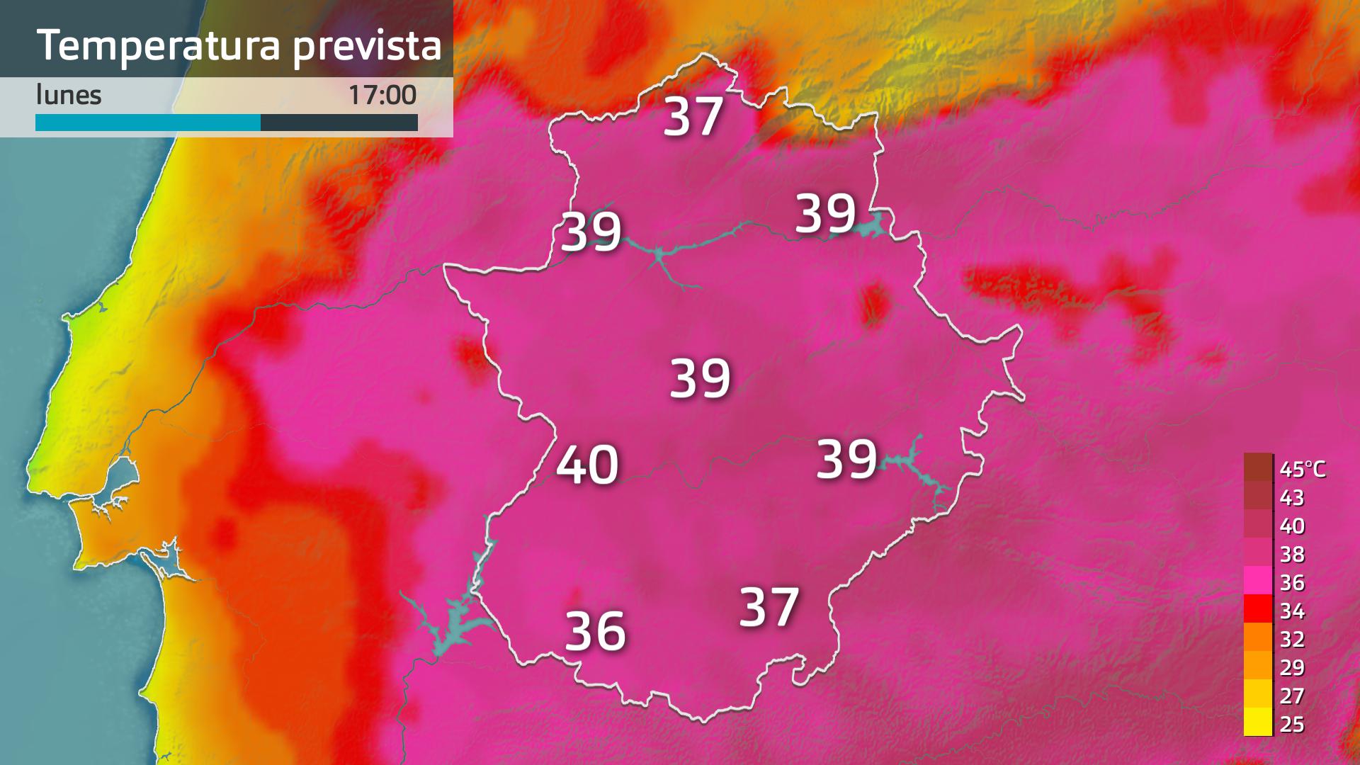 Temperatura máxima prevista
