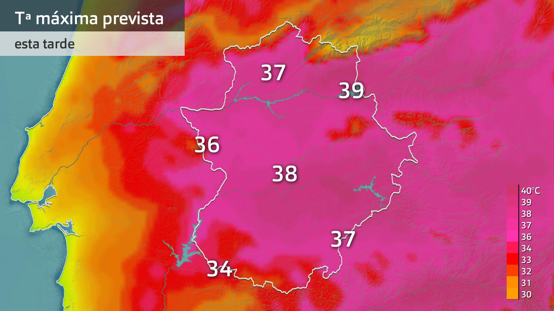 Temperatura máxima prevista para hoy miércoles 9 de julio