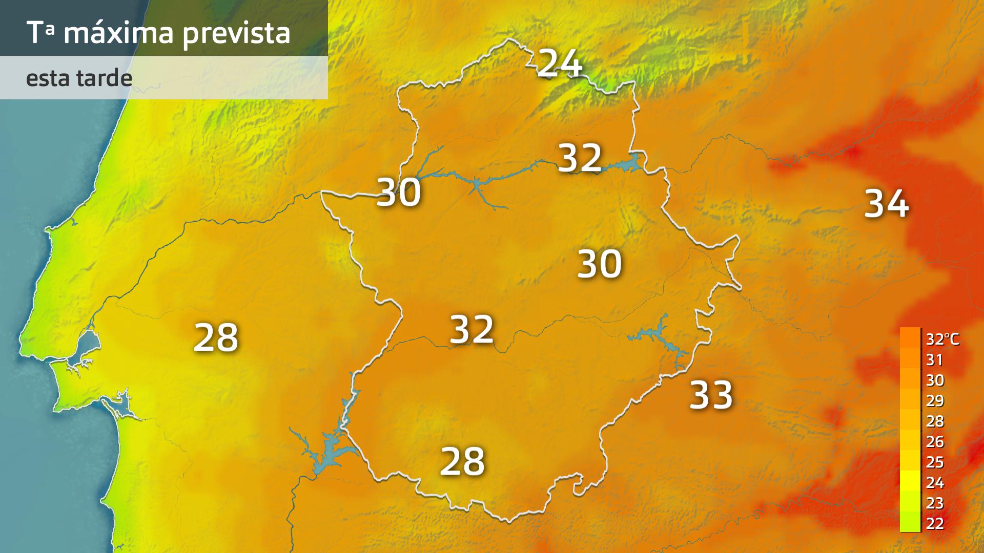 Temperatura máxima prevista para hoy viernes 11 de julio