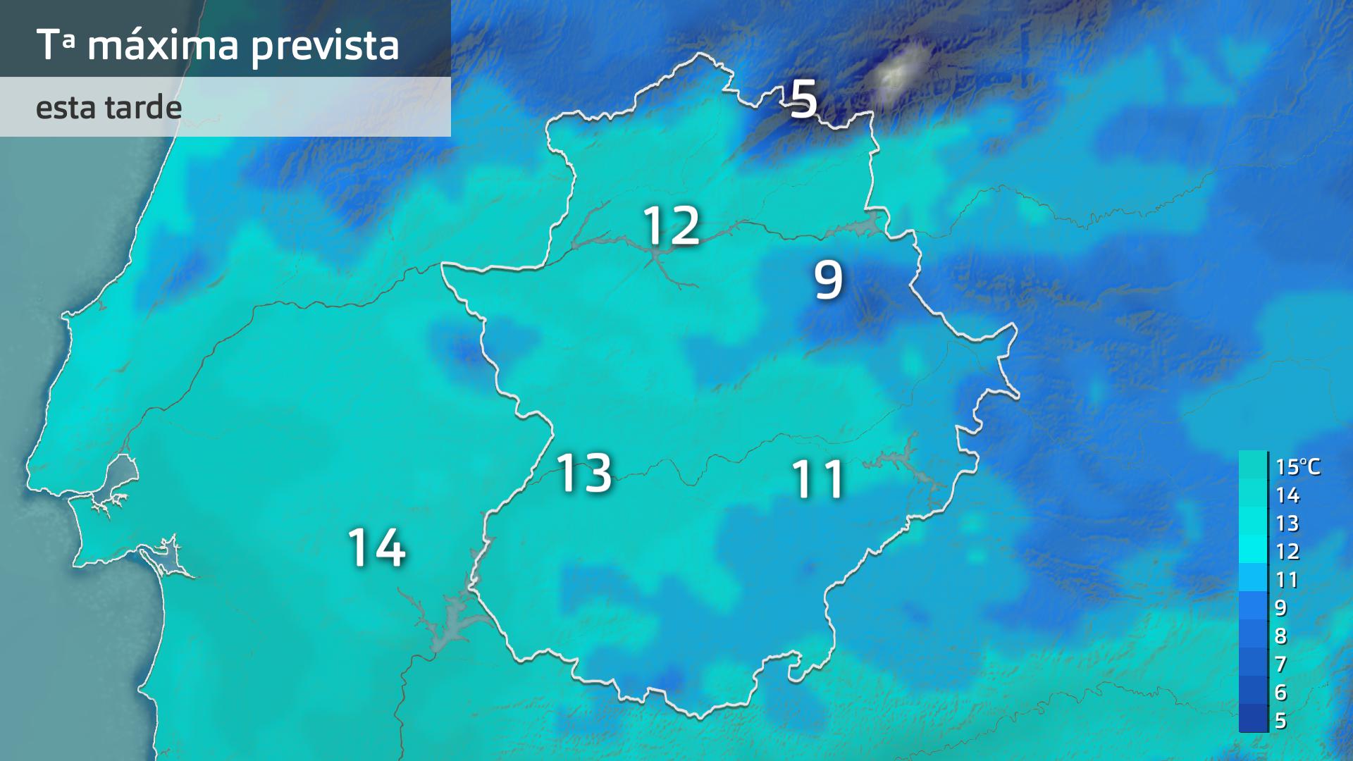 Temperatura máxima prevista para hoy viernes 23 de febrero