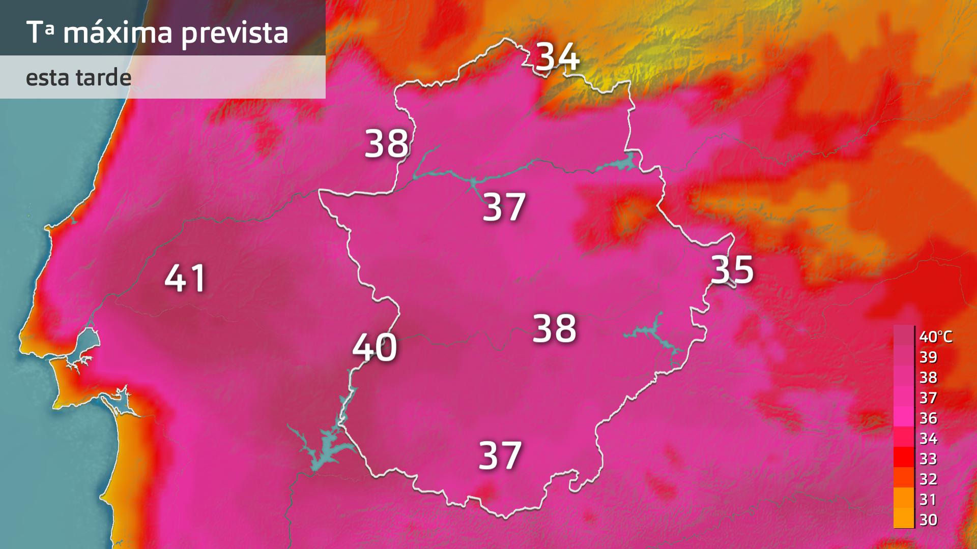 Temperatura máxima prevista para hoy miércoles 30 de julio