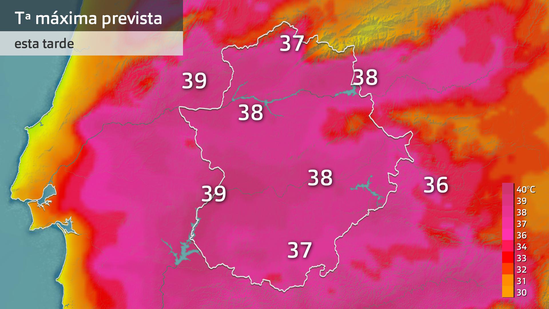 Tempeatura máxima prevista para hoy viernes 1 de agosto