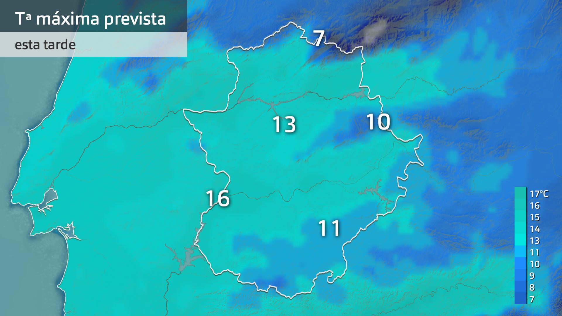 Temperatura máxima prevista para hoy martes 27 de febrero