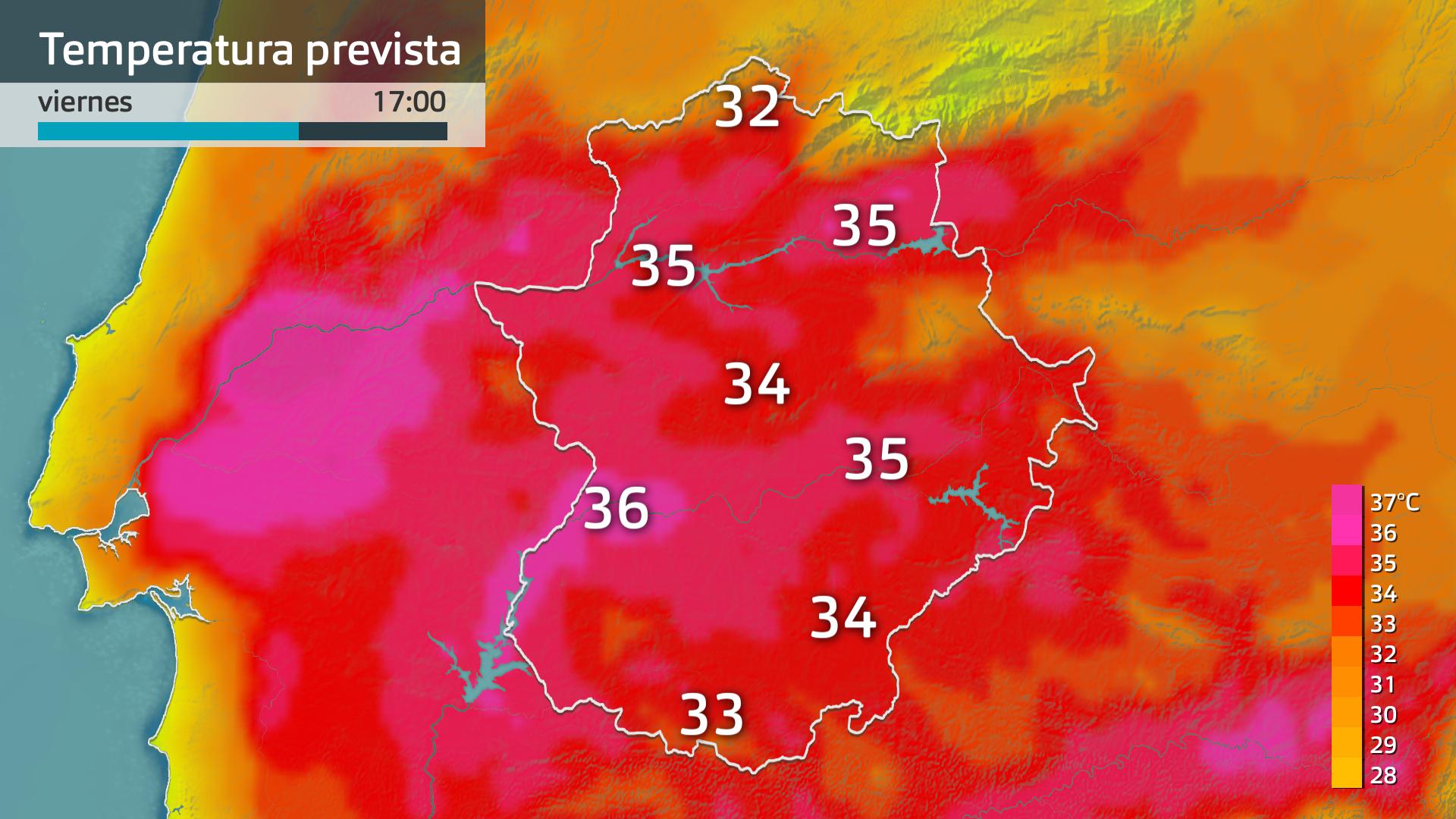 Temperatura máxima prevista