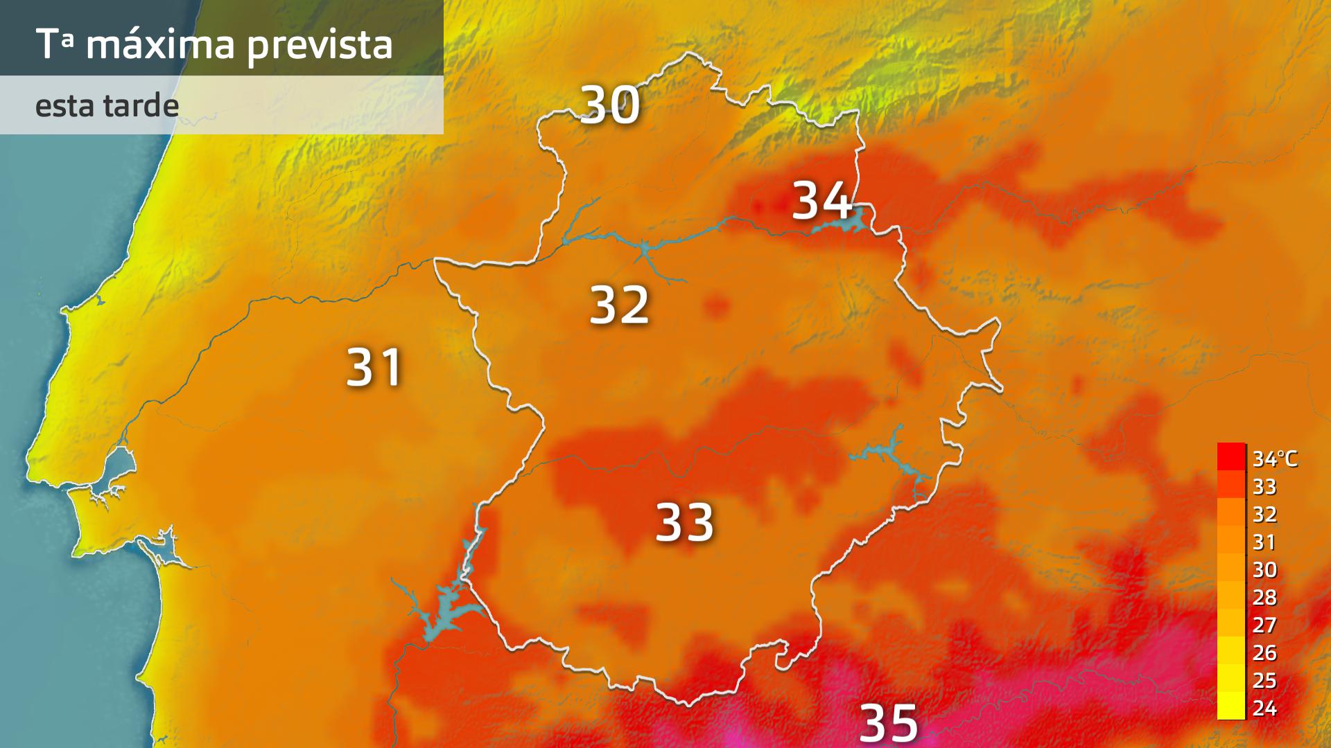 Temperatura máxima prevista para hoy miércoles 3 de septiembre
