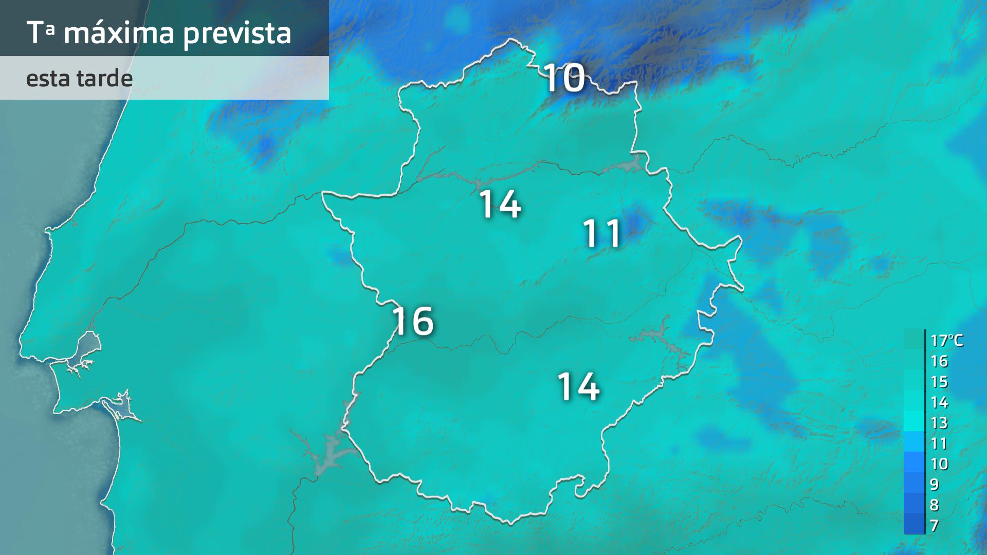 Temperaturas máxima previsata para hoy viernes 1 de marzo