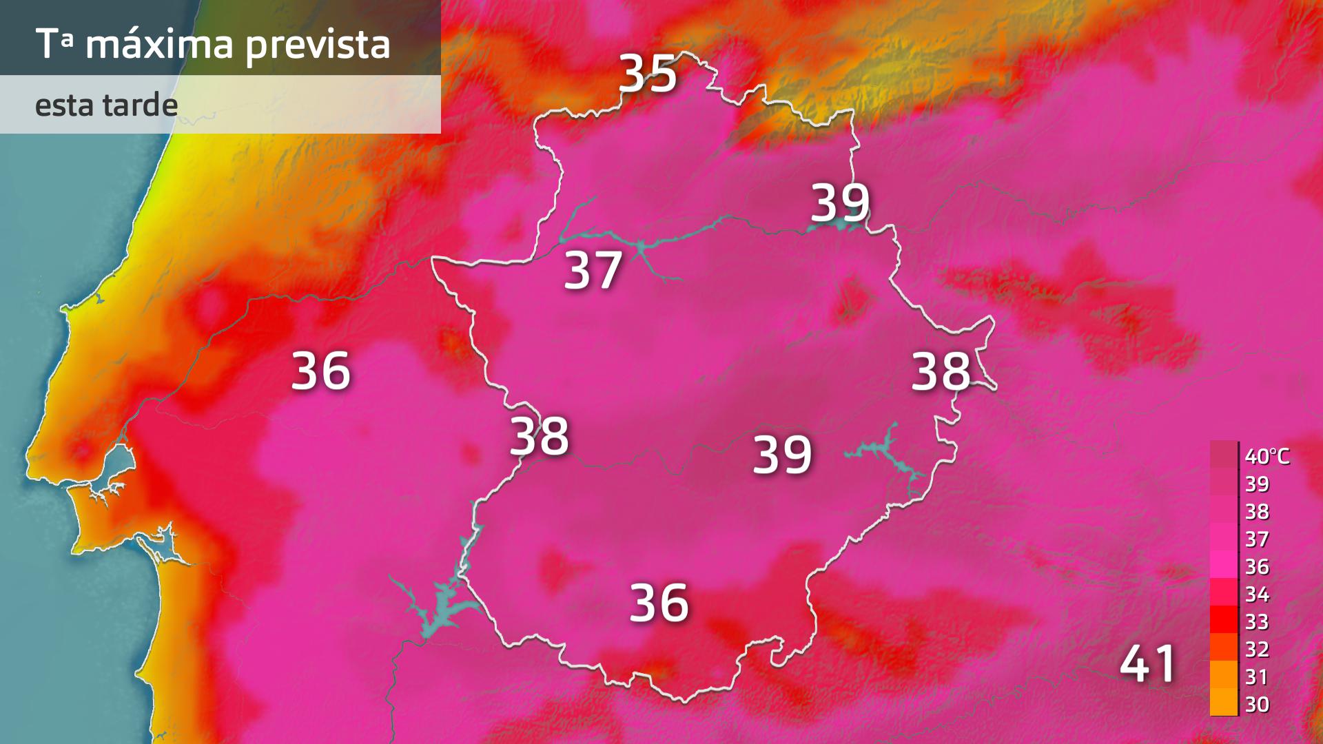 Temperatura máxima prevista para hoy jueves 18 de septiembre