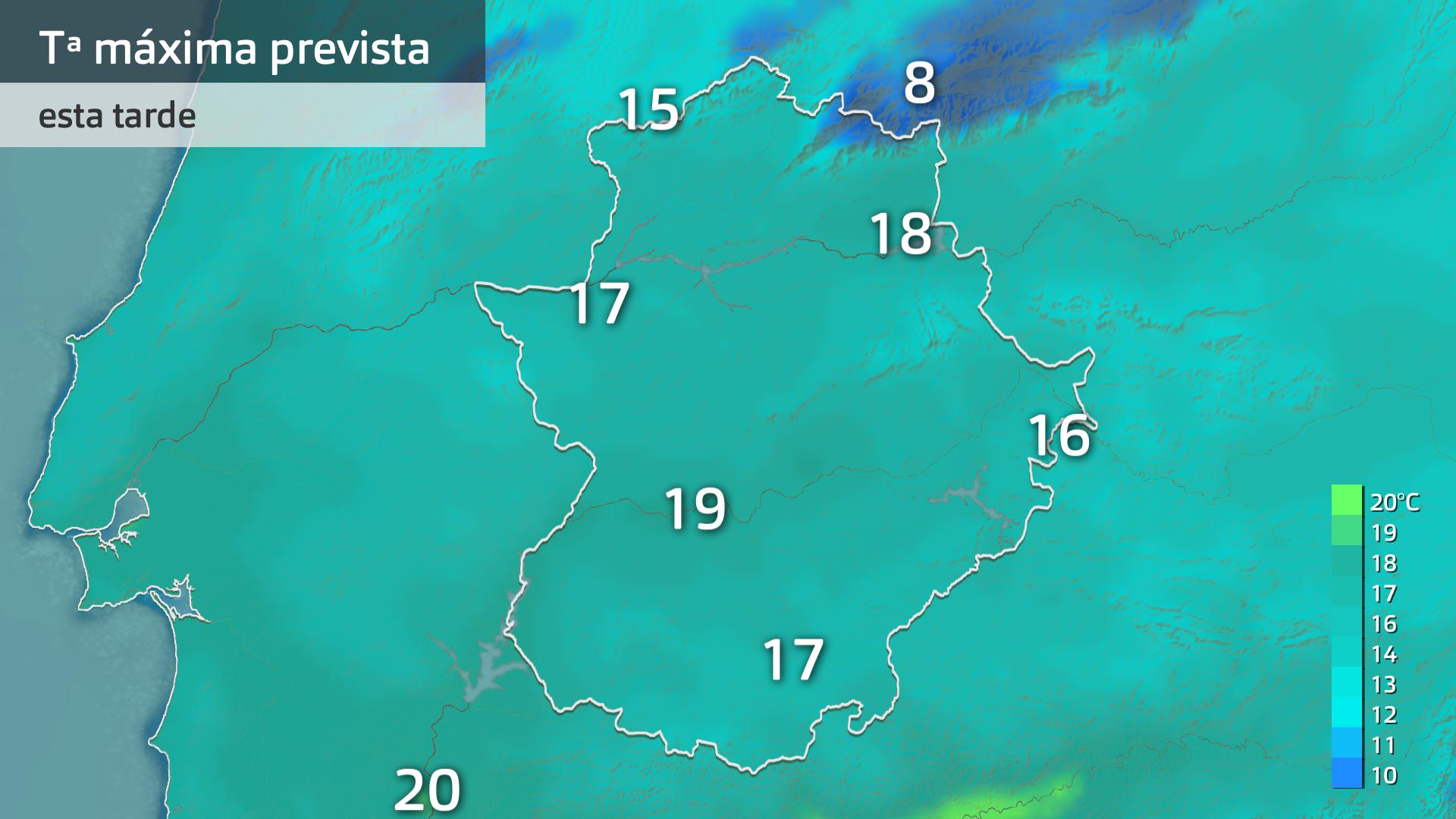 Temperatura máxima prevista para hoy jueves 6 de noviembre