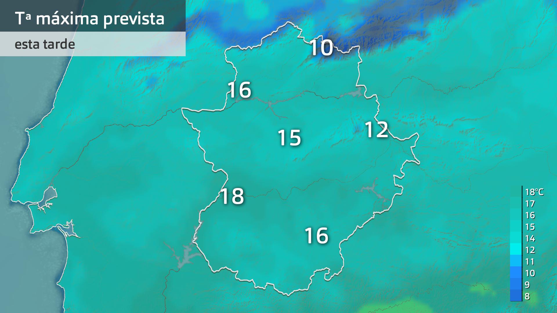 Temperatura máxima prevista para hoy miércoles 6 de marzo