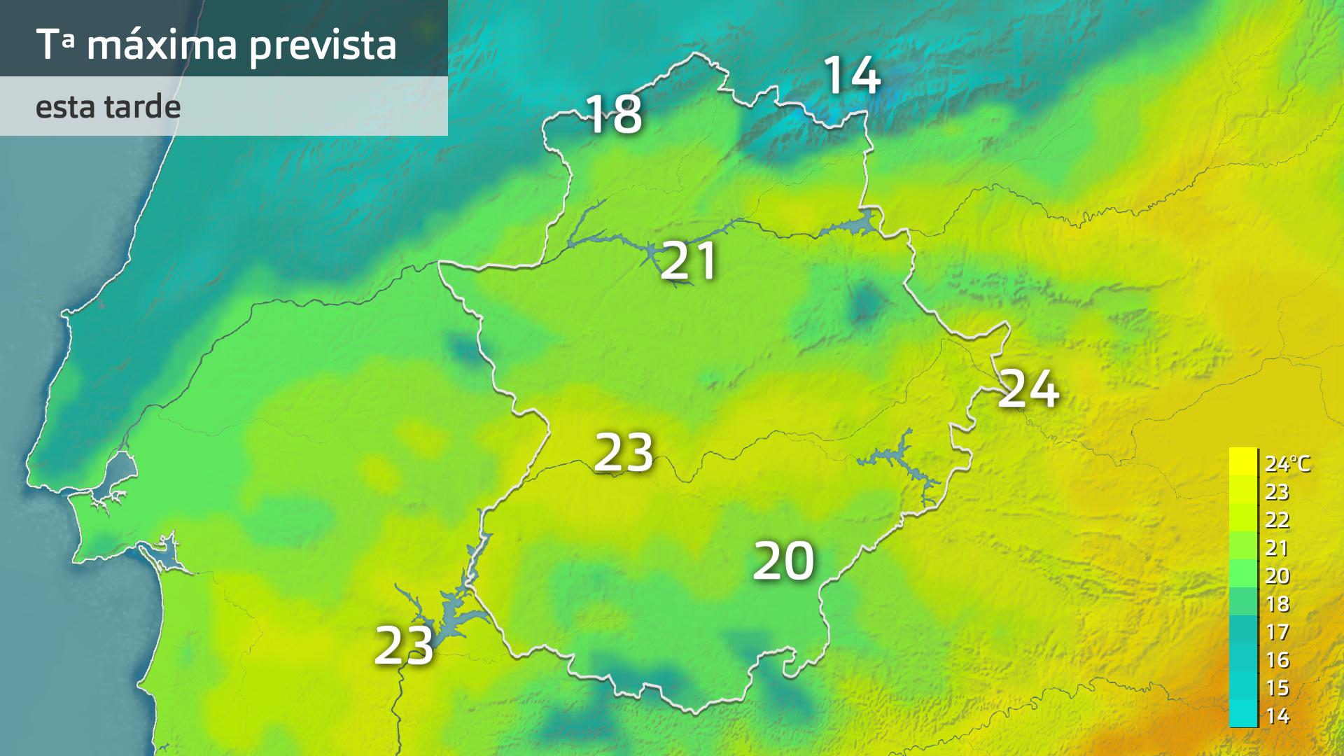 Tempertaura máxima prevista para hoy miércoles 12 de noviembre