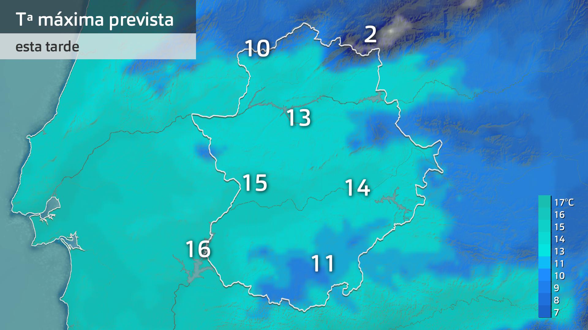 Temperatura máxima prevista para hoy viernes 21 de noviembre