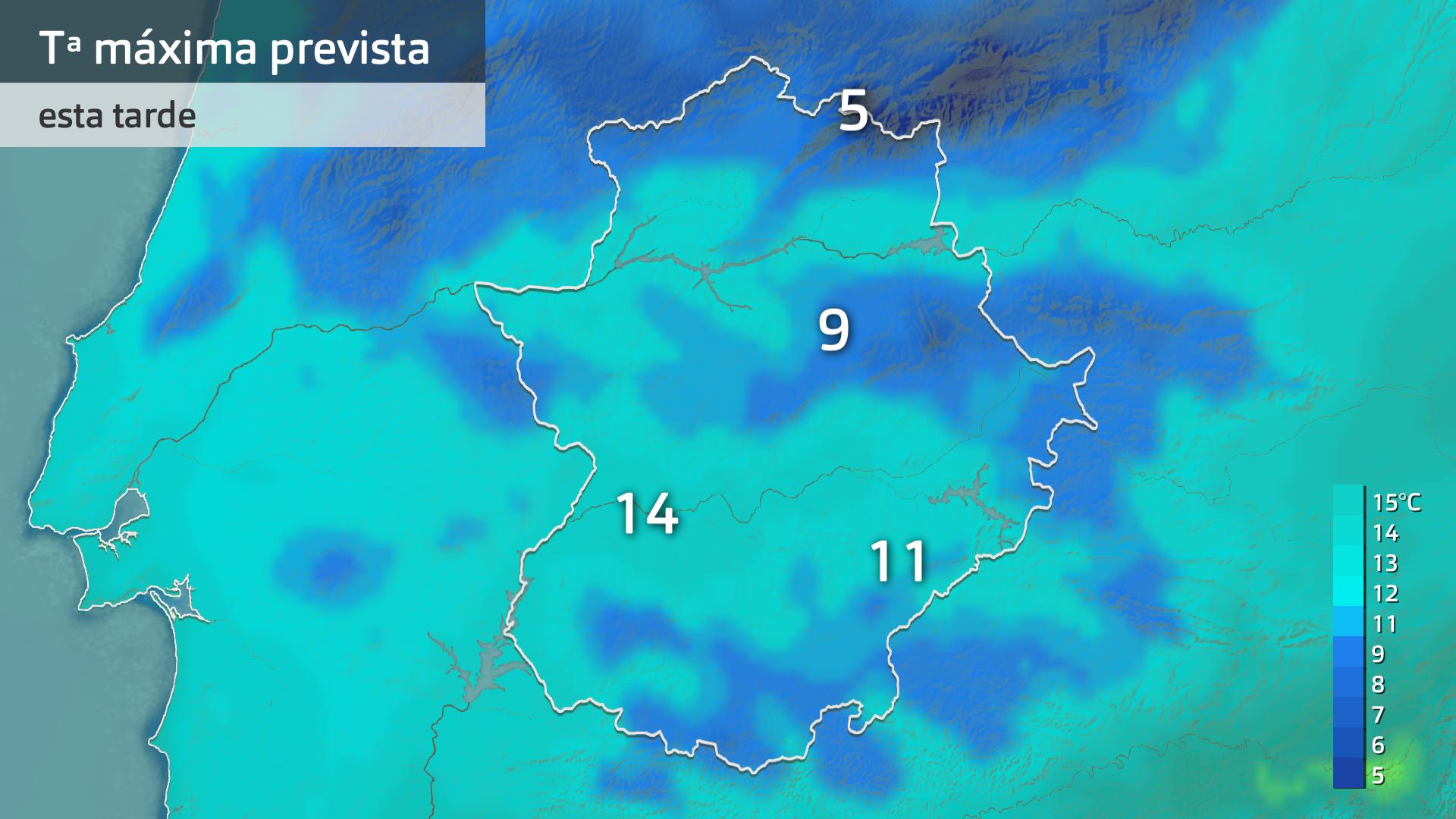 Temperatura máxima prevista para hoy jueves 7 de marzo