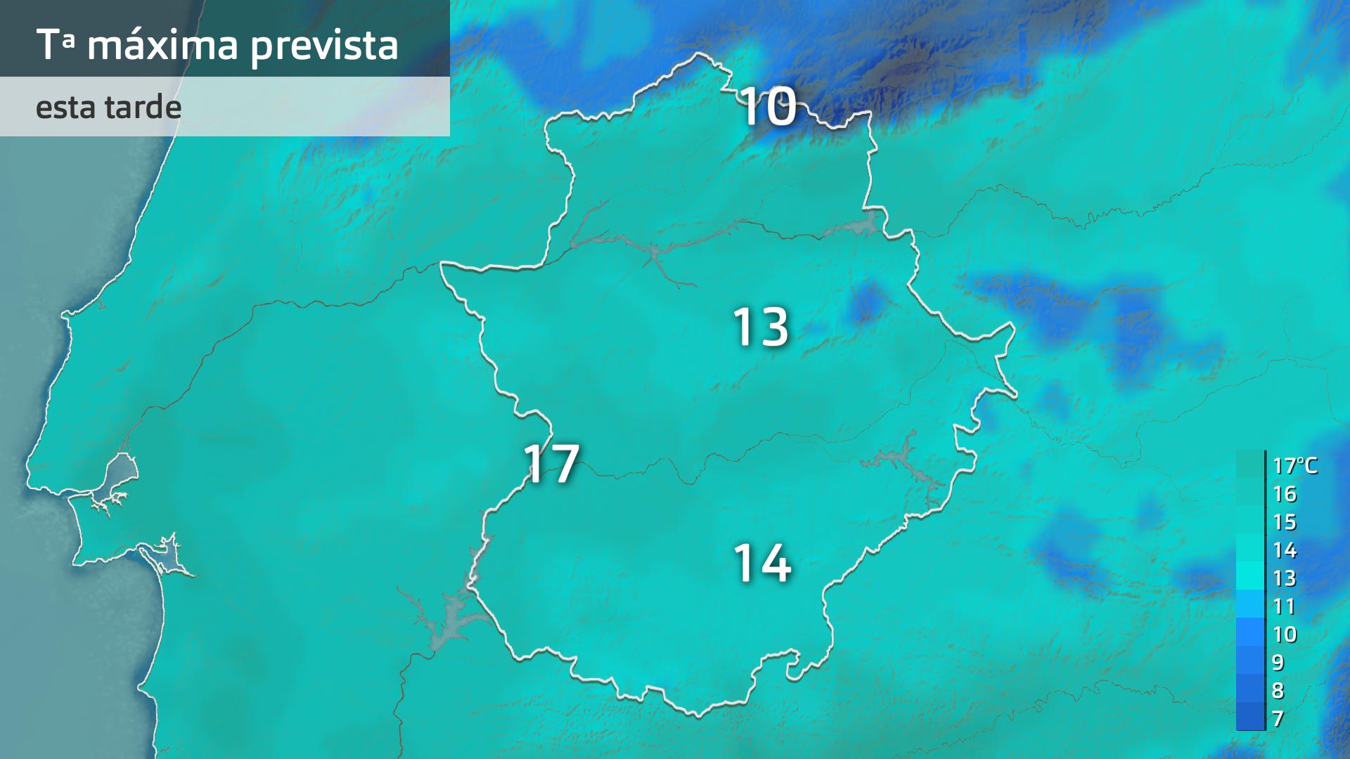 Temperatura máxima prevista para hoy lunes 11 de marzo