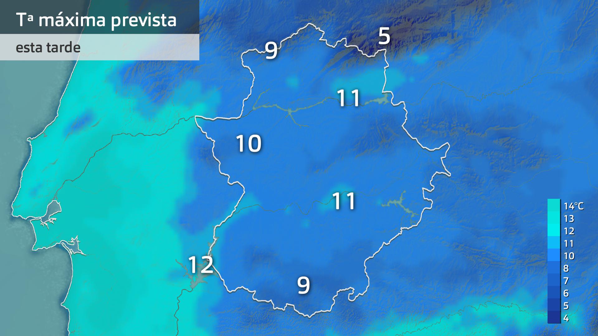 Temperatura máxima prevista para hoy martes 16 de diciembre
